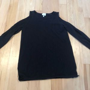 Black sweater with cut out arm detailing